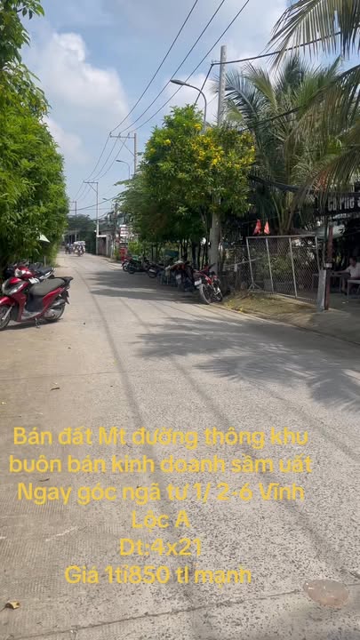 Đất nền Vĩnh Lộc, Bình Chánh 84m² giá 1.85 tỷ - Cơ hội đầu tư tuyệt vời!