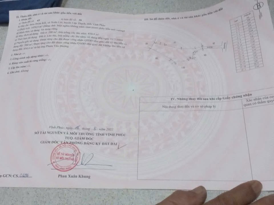 Đất thổ cư 1050m² tại Thôn Đoàn Kết, Lập Thạch - Giá chỉ 3.15 tỷ