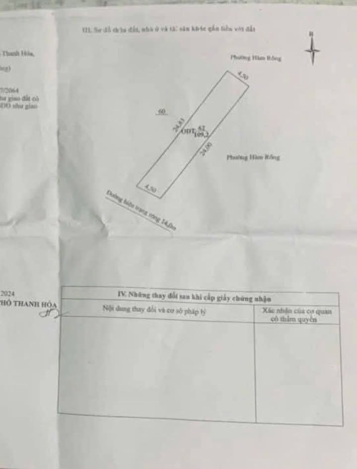 Đất nền đẹp tại phường Đông Cương, TP. Thanh Hóa 109m² - Đầu tư sinh lời ngay!