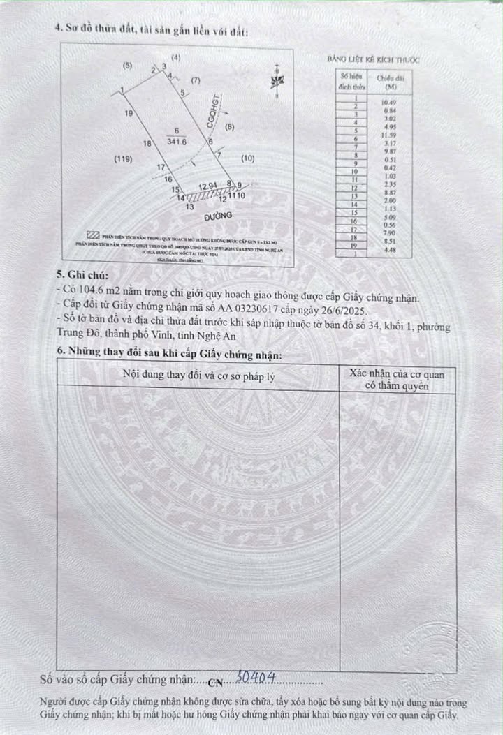 Đất nền Bến Thủy 341m² mặt đường Nguyễn Cảnh Bình - Đầu tư sinh lời cao!
