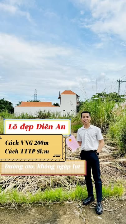 Đất nền Diên An 98.9m² giá thỏa thuận - Sổ hồng chính chủ, vị trí đẹp!