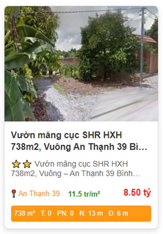 Đất vườn An Thạnh 738m² giá thỏa thuận - Sổ hồng chính chủ, vị trí đẹp!