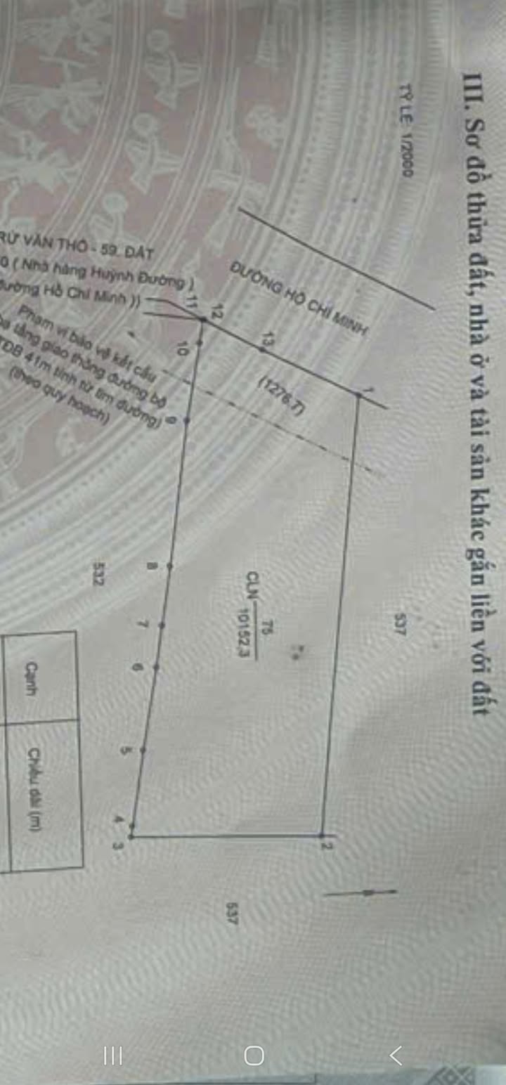 Đất nền 30.000m² mặt tiền đường Hồ Chí Minh, xã Trừ Văn Thố - Cơ hội đầu tư tuyệt vời!