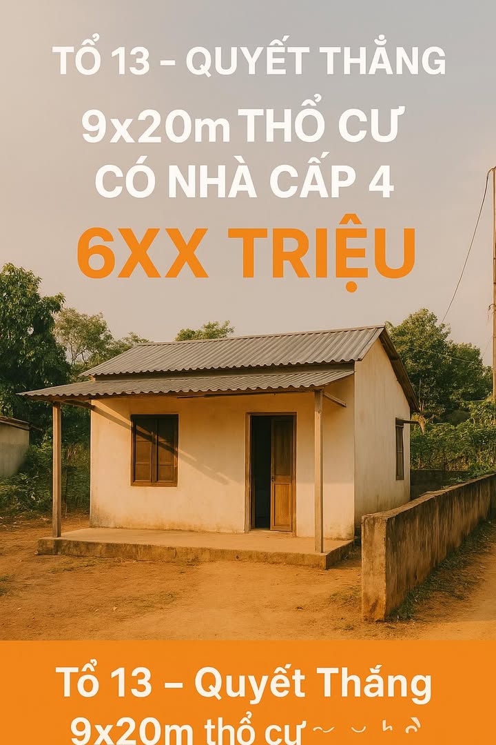 Lô đất thổ cư 180m² tại phường Quyết Thắng chỉ 600 triệu - Cơ hội đầu tư nhanh!