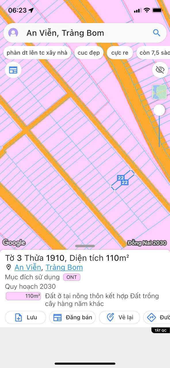 Đất thổ cư An Viễn, Trảng Bom 5m² giá 970 triệu - Cơ hội đầu tư hấp dẫn!