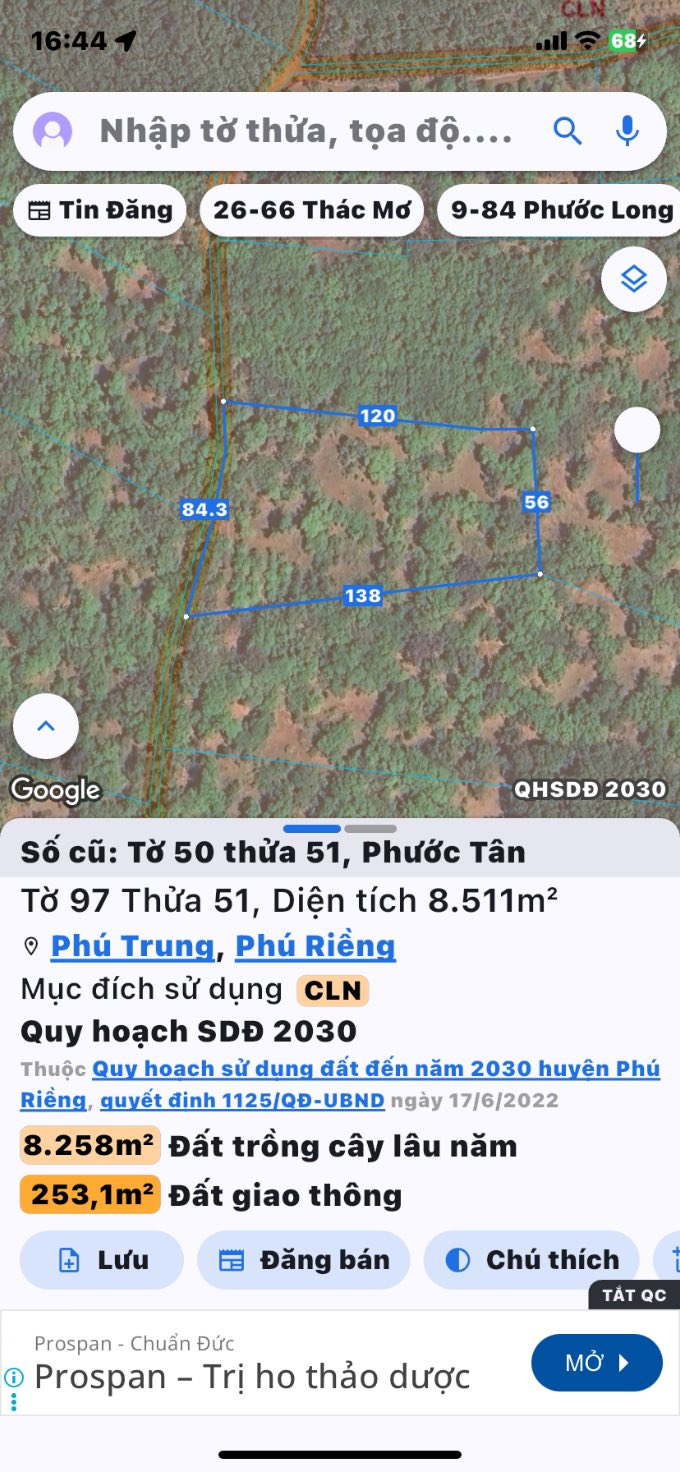 Đất nền 8.500m² khu phố 5, xã Phước Tân - Giá 1,5 tỷ - Đầu tư sinh lời cao!
