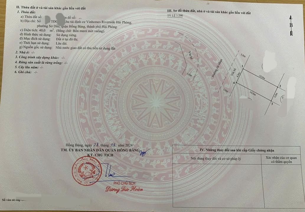 Đất nền Vinhomes Riverside Sở Dầu 40m² giá 3.2 tỷ - Vị trí đắc địa, đầu tư sinh lời!