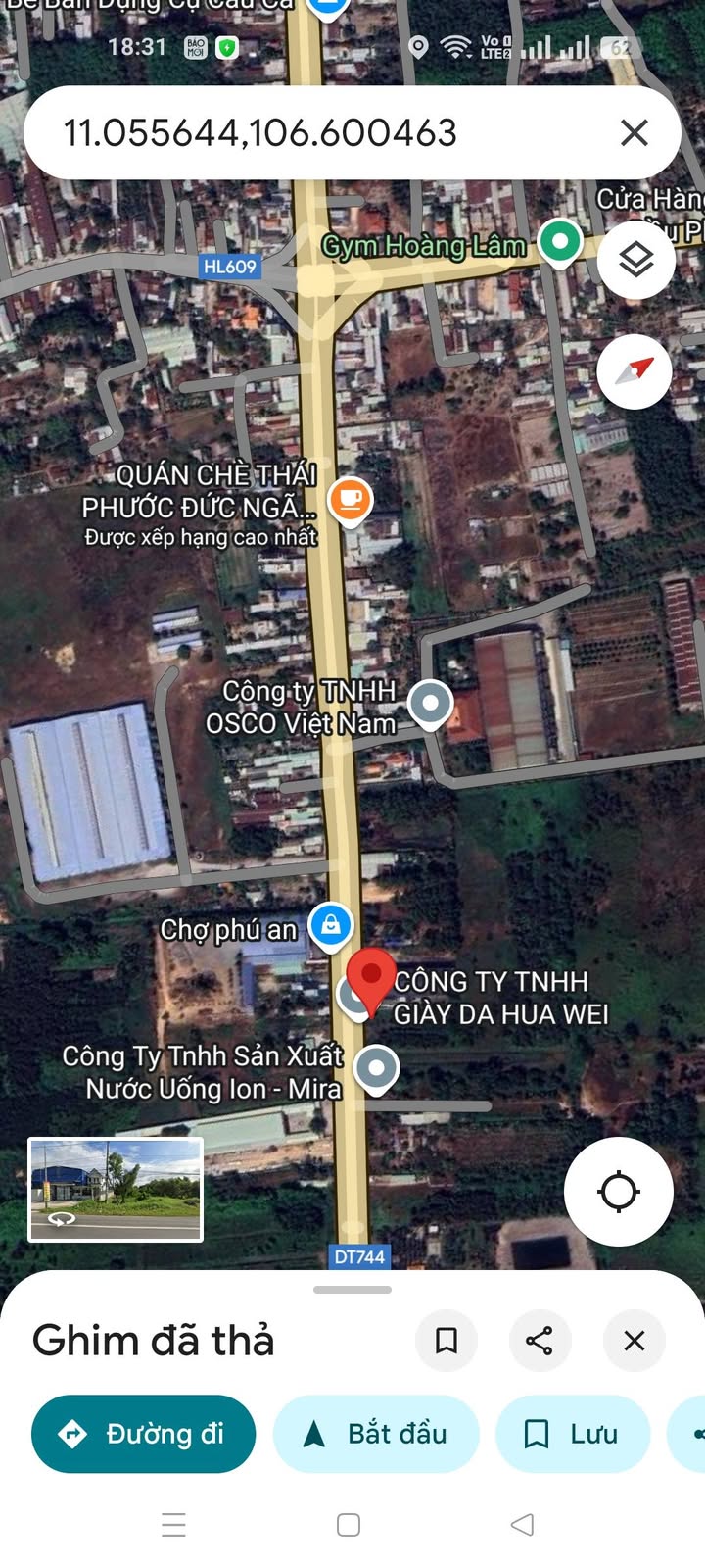 Đất mặt tiền đường ĐT 744, Phường Phú An, Bến Cát 960m² - Đầu tư sinh lời ngay!