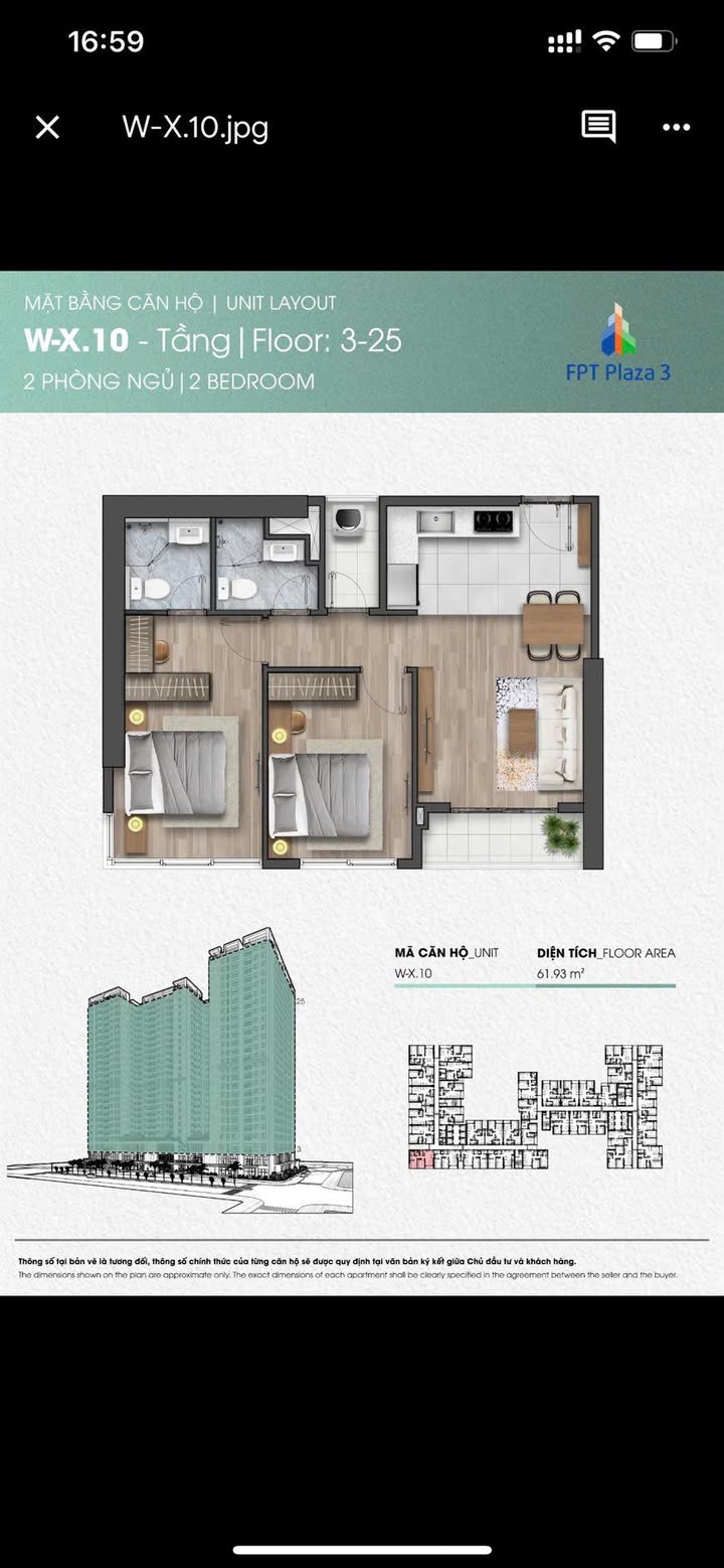 Căn hộ FPT Plaza 3 Đà Nẵng 62m² giá thỏa thuận - Căn góc đẹp, tặng 3 điều hòa!