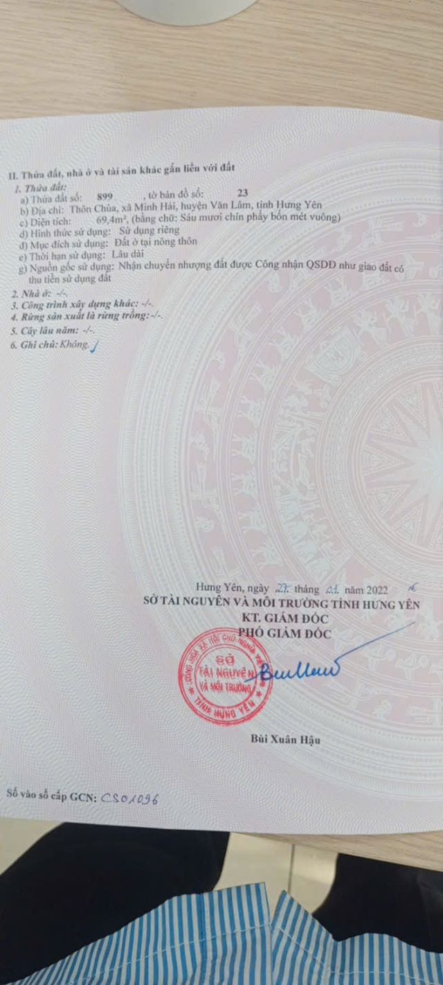 Nhà riêng thôn Chùa, Minh Hải, Văn Lâm 69m² giá 1 tỷ - Ô tô đỗ tận cửa!