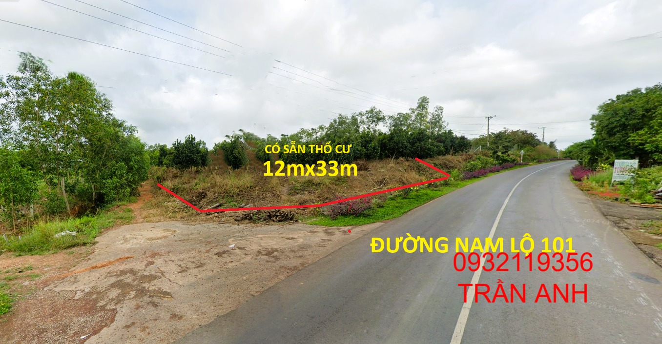 Đất nền 2 mặt tiền đường Nam Lộ 101, 328m² giá 900 triệu - Cơ hội đầu tư sinh lời cao!