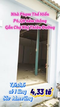 Nhà Phạm Thế Hiển, Phường 6, Quận 8, 63m² giá 4.33 tỷ - Vị trí siêu thuận tiện!