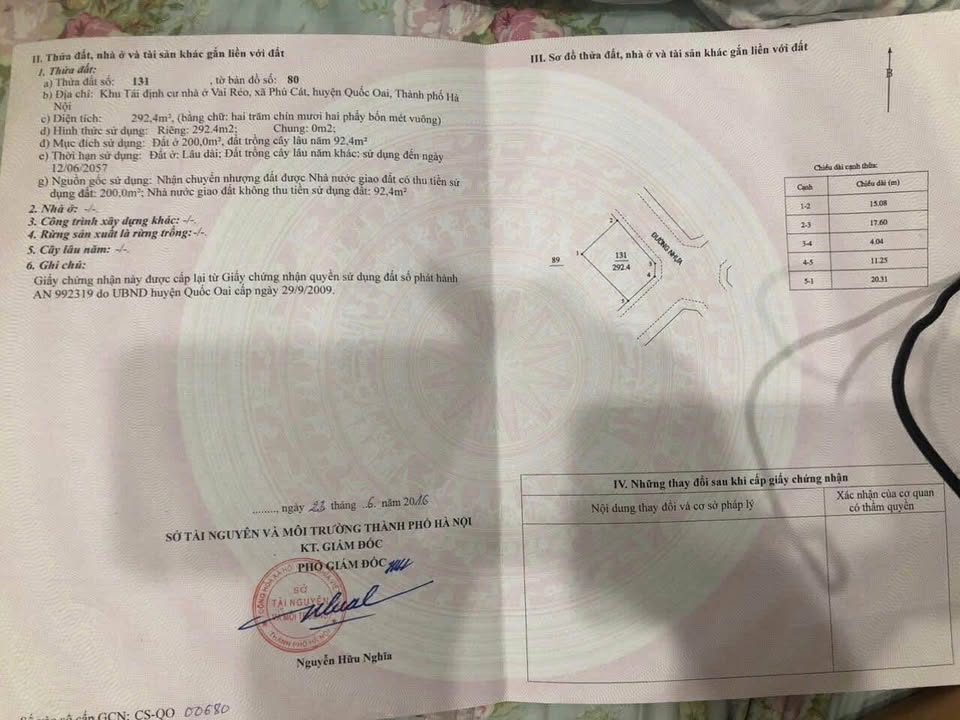 Đất nền Tái định cư Vai Réo, Quốc Oai 300m² - Sổ đỏ chính chủ, giá thỏa thuận!