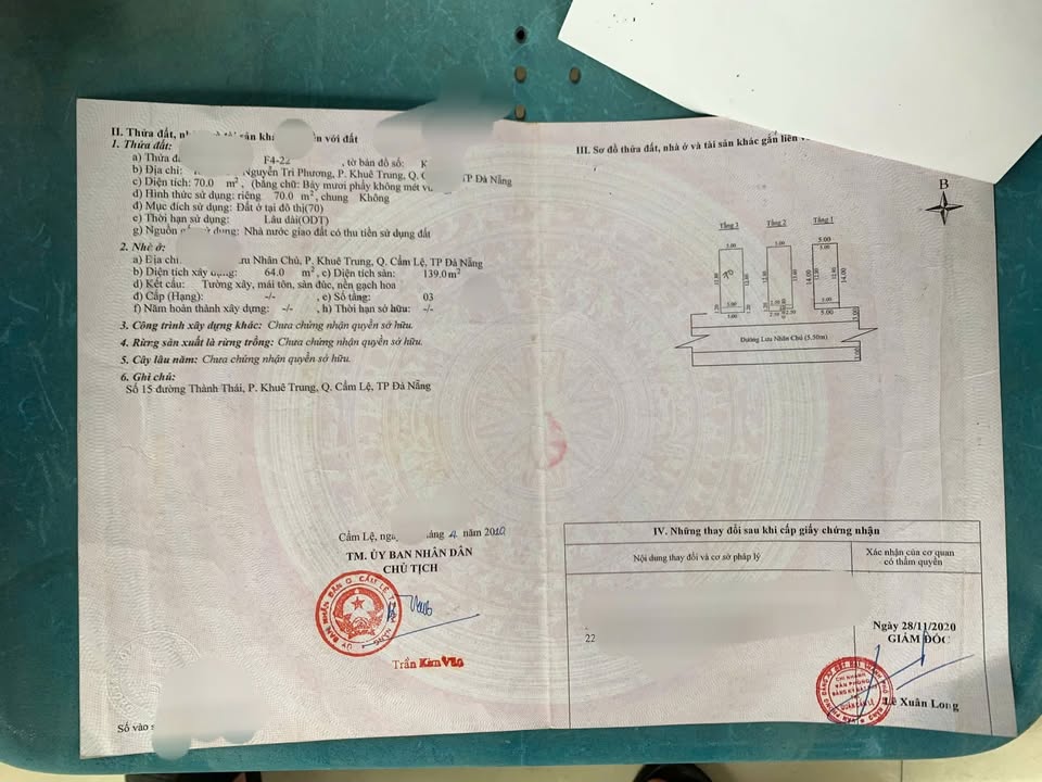 Nhà 3 tầng Đường Lưu Nhân Chú, Khuê Trung, Cẩm Lệ 70m² giá 6.25 tỷ - Chính chủ bán gấp!