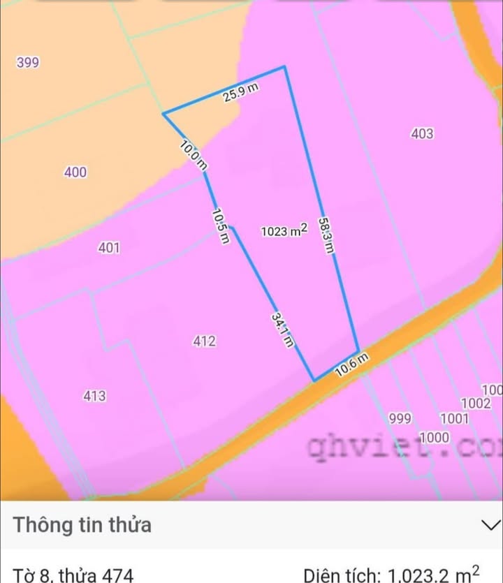 Đất nền Long Thuận, Gò Công 1023m² giá 1.2 tỷ - Đường xe 4 chỗ vào thoải mái!