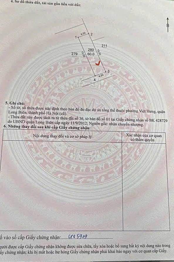 Đất nền Việt Hưng Long Biên 60m² giá 7 tỷ - Đầu tư sinh lời lý tưởng!