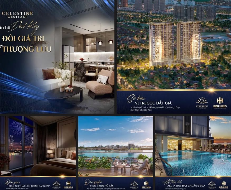 Căn hộ Dual Key Celestine Westlake 138m² giá thỏa thuận - Đặc quyền sống thượng lưu bên Hồ Tây!
