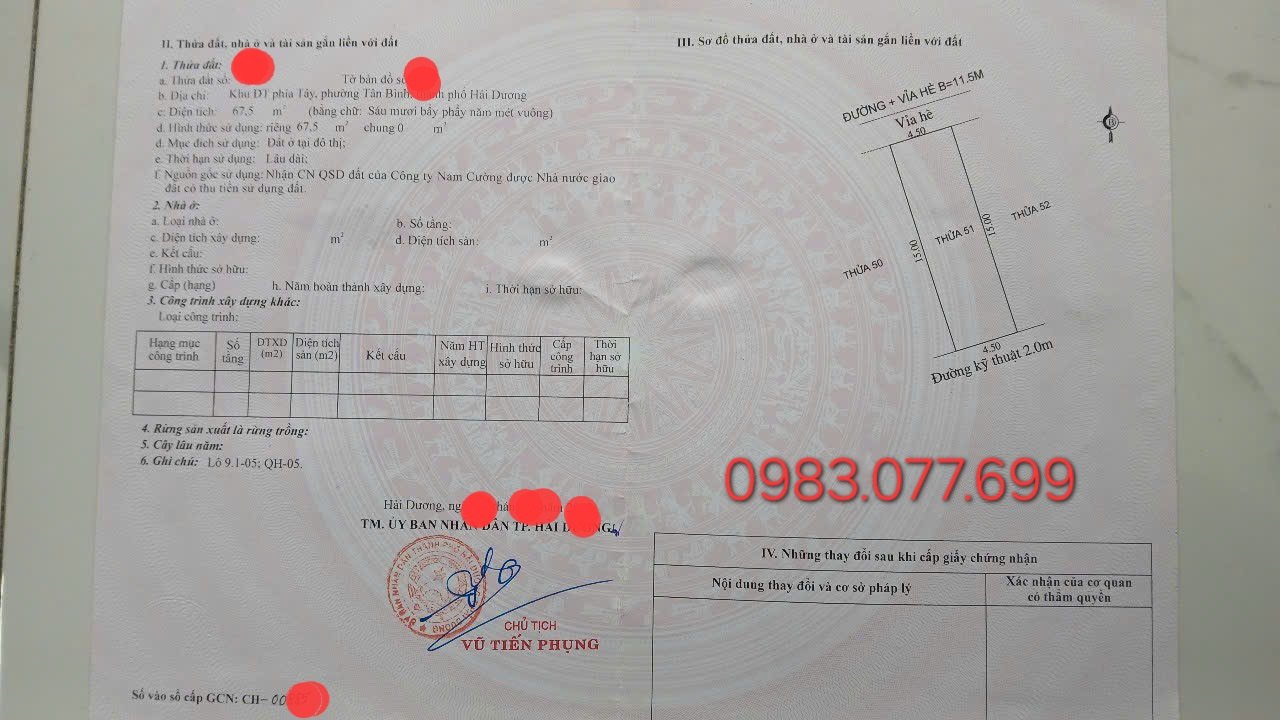 Đất nền đẹp Đặng Thái Mai, Hải Dương 67m² - Sổ đỏ chính chủ, đầu tư sinh lời!