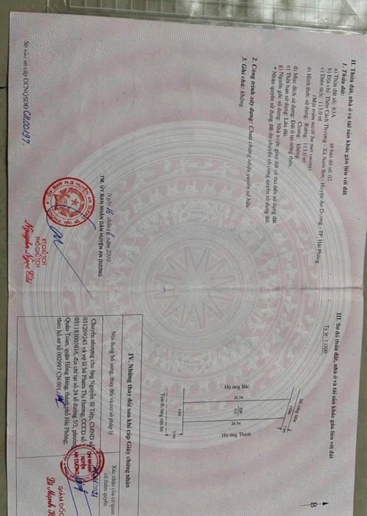 Đất thổ cư chính chủ Cách Thượng 113m² giá 1 tỷ - Cơ hội đầu tư sinh lời!