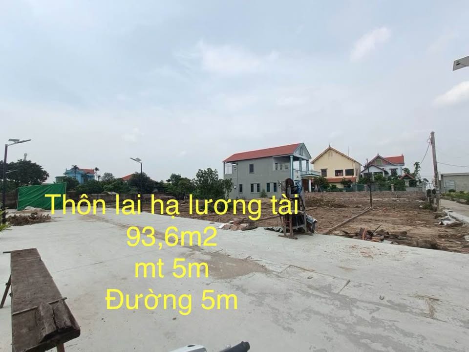 Đất nền Lương Tài 93,6m² giá chỉ 1 tỷ - Đầu tư sinh lời ngay!
