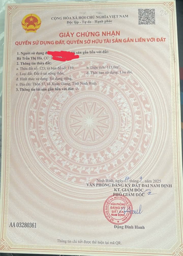 Đất nền Xuân Phú 115m² - Vị trí đắc địa, gần chợ và Uỷ Ban xã!