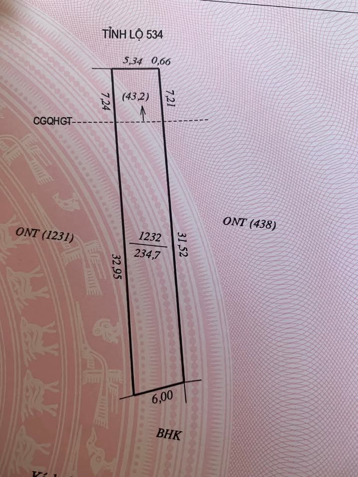 Đất mặt tiền 6m tại xã Bồi Sơn, Đô Lương, Nghệ An, Diện tích 234m² - Cơ hội đầu tư sinh lời!