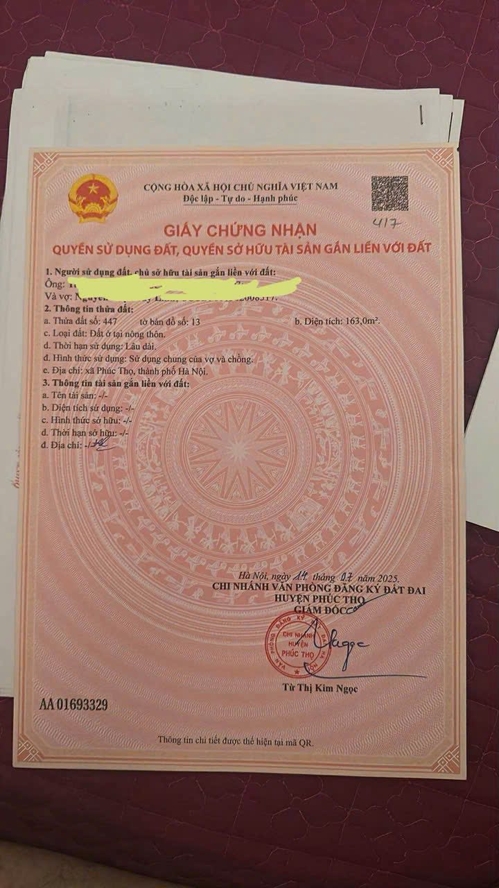 Đất nền Phúc Hòa 163m² giá 1.63 tỷ - Diện tích rộng rãi thoáng mát!