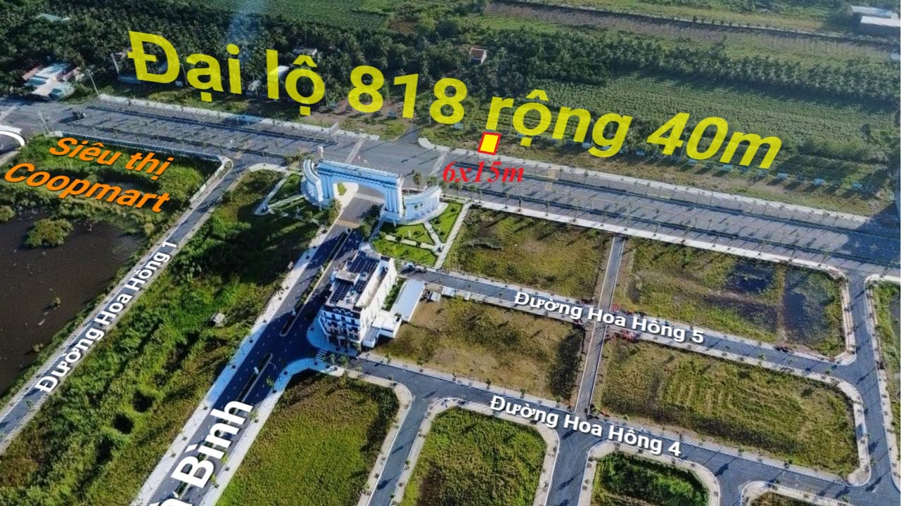 Đất Thổ Cư Mặt Tiền ĐT818, Thủ Thừa, 90m² giá 3.5 tỷ - Đầu tư sinh lời tuyệt vời!