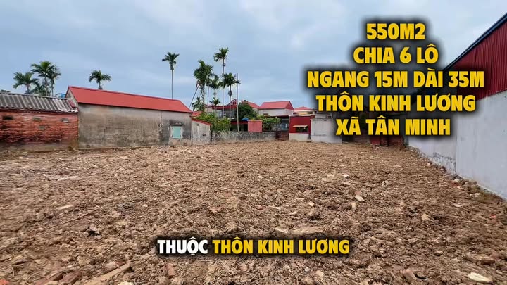 Đất nền 550m² tại Thôn Kinh Lương, Xã Tân Minh, giá 2 tỷ - Cơ hội đầu tư hấp dẫn!