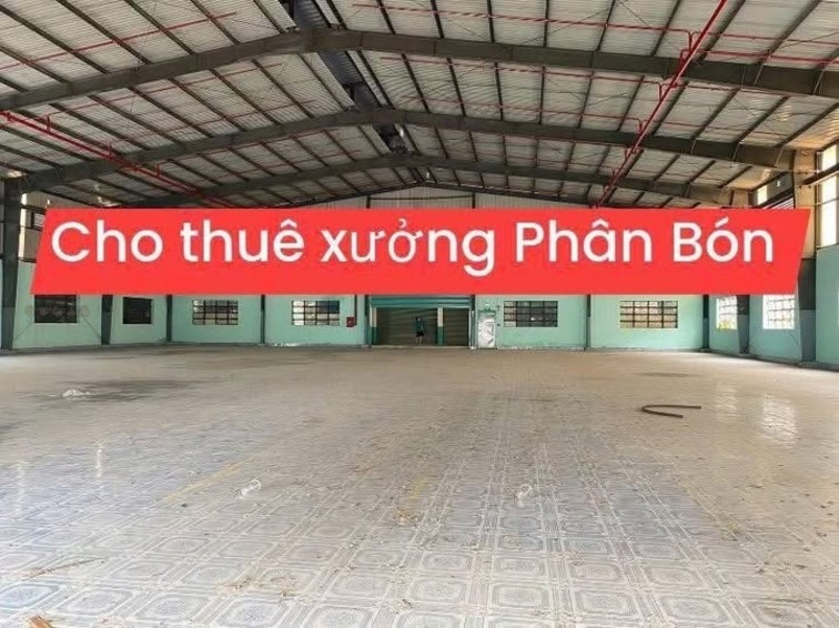 Cho thuê nhà xưởng 1.212m² khu công nghiệp Đức Hoà 3 - Phù hợp ngành phân bón
