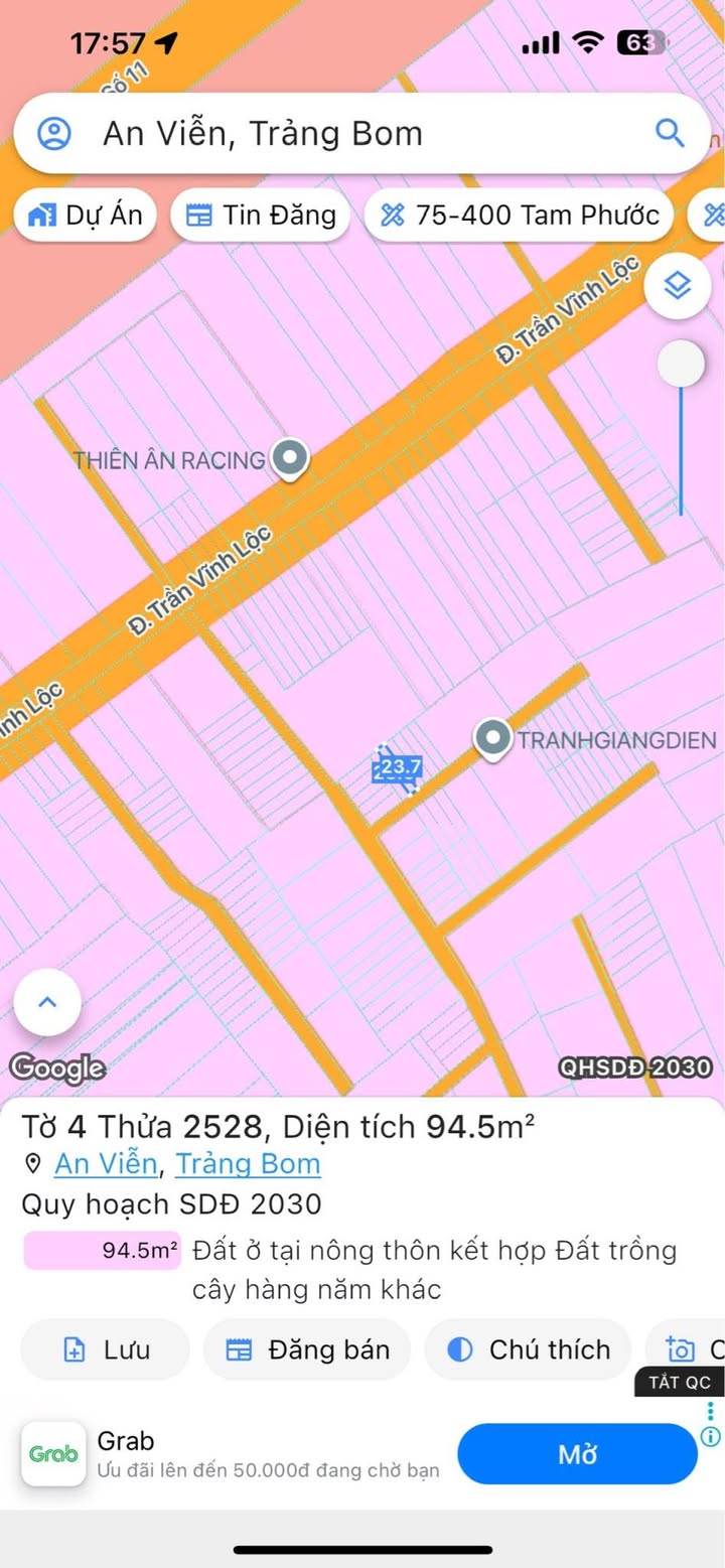 Đất nền An Viễn Trảng Bom 92m² giá 800 triệu - Sổ riêng chính chủ!