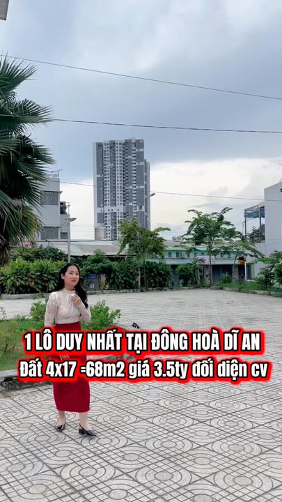 Đất nền Dĩ An 68m² giá 3.5 tỷ - Đối diện công viên xanh mát!