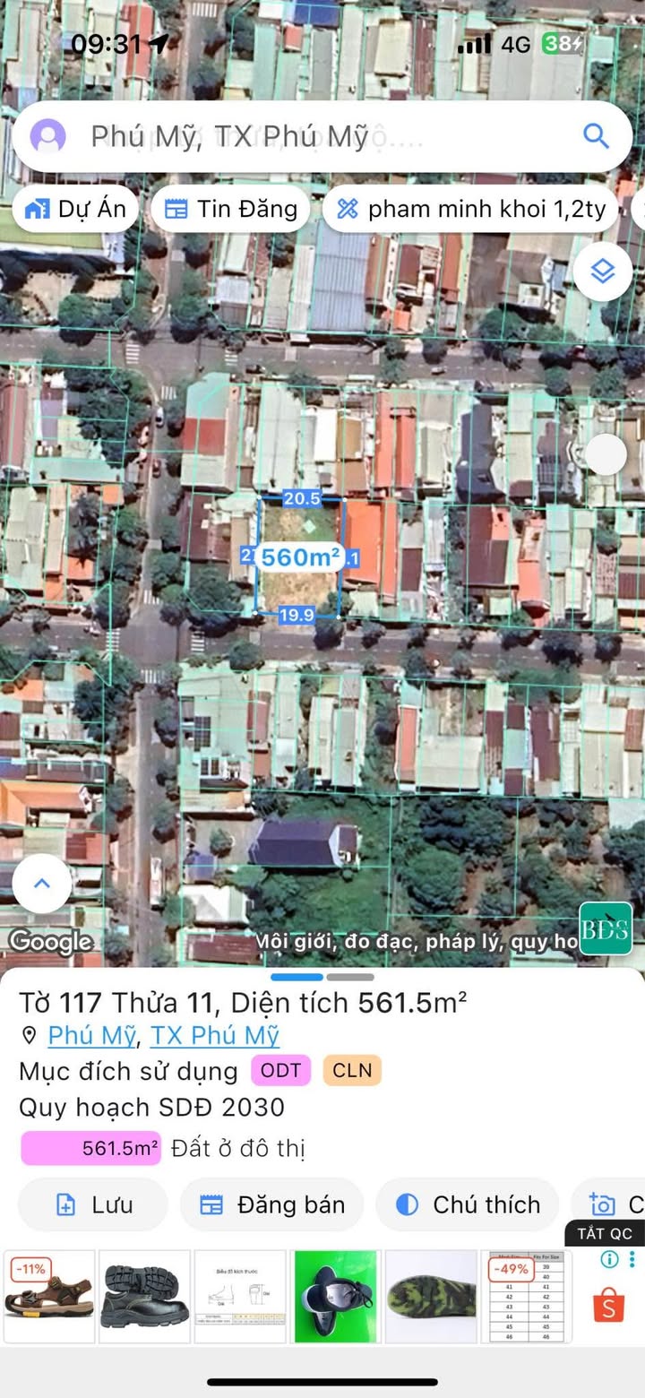 Đất biệt thự nhà vườn 540m² tại phường Ngọc Hà, Phú Mỹ - Kinh doanh sinh lời