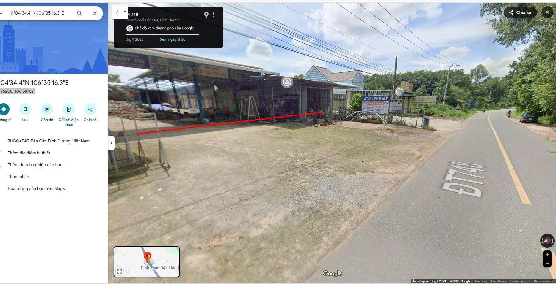 Đất nền mặt tiền ĐT 748, Phú An, 3200m² giá 30 tỷ - Cơ hội đầu tư tuyệt vời!