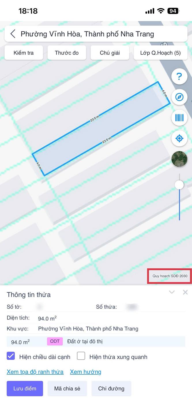 Bán đất tặng nhà cấp 4 tại Hòn Xện, Vĩnh Hòa, Nha Trang - Diện tích 94m², giá 4.3 tỷ