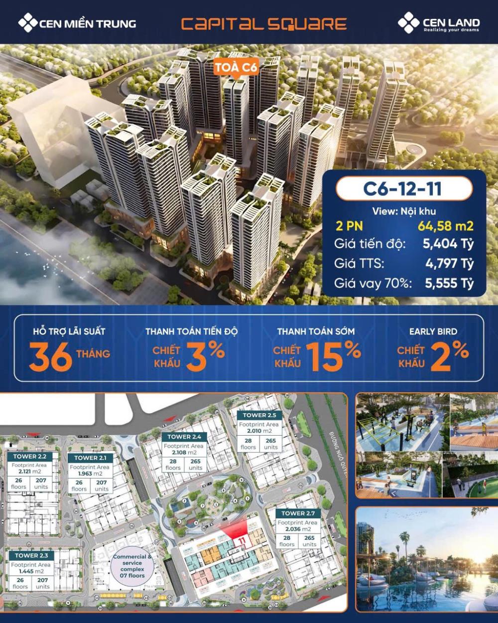 Căn hộ Capital Square Đà Nẵng 66m² giá dưới 5 tỷ - Độc quyền 1 căn duy nhất!