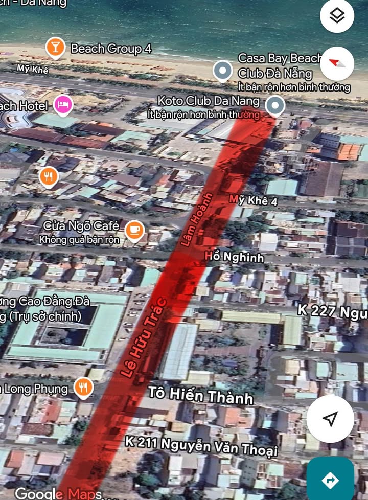 Đất nền đường Lê Hữu Trác, Đà Nẵng 117m² giá 7.5 tỷ - Vị trí đắc địa gần biển Mỹ Khê!