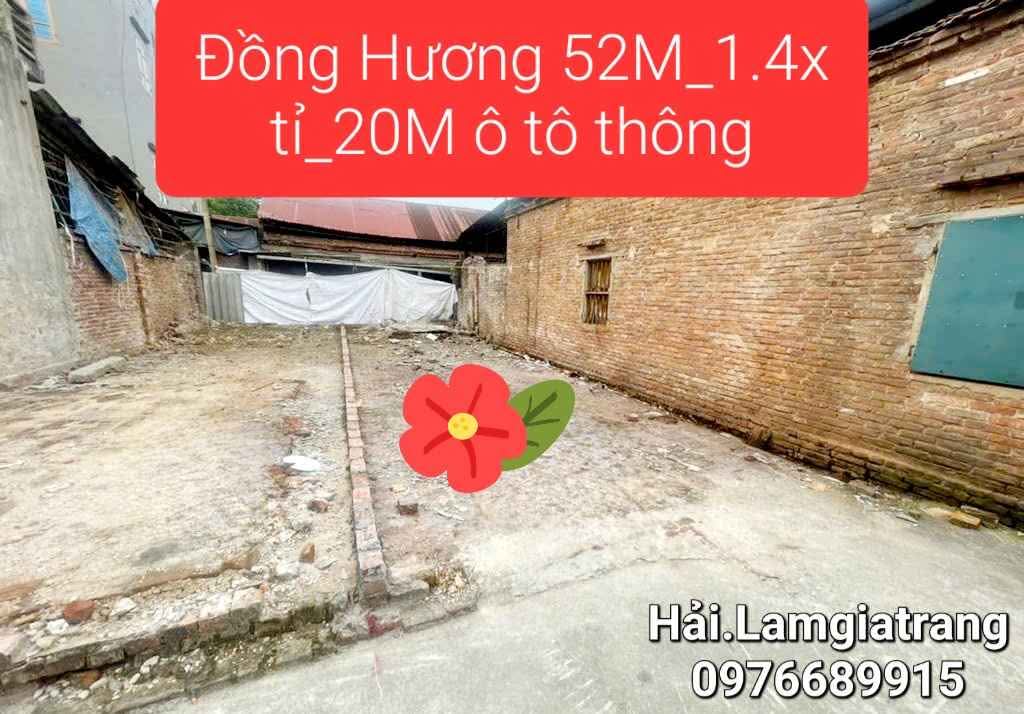 Đất nền 52m² Khu phố Đồng Hương, Từ Sơn chỉ 1.4 tỷ - Tiềm năng sinh lời cao!