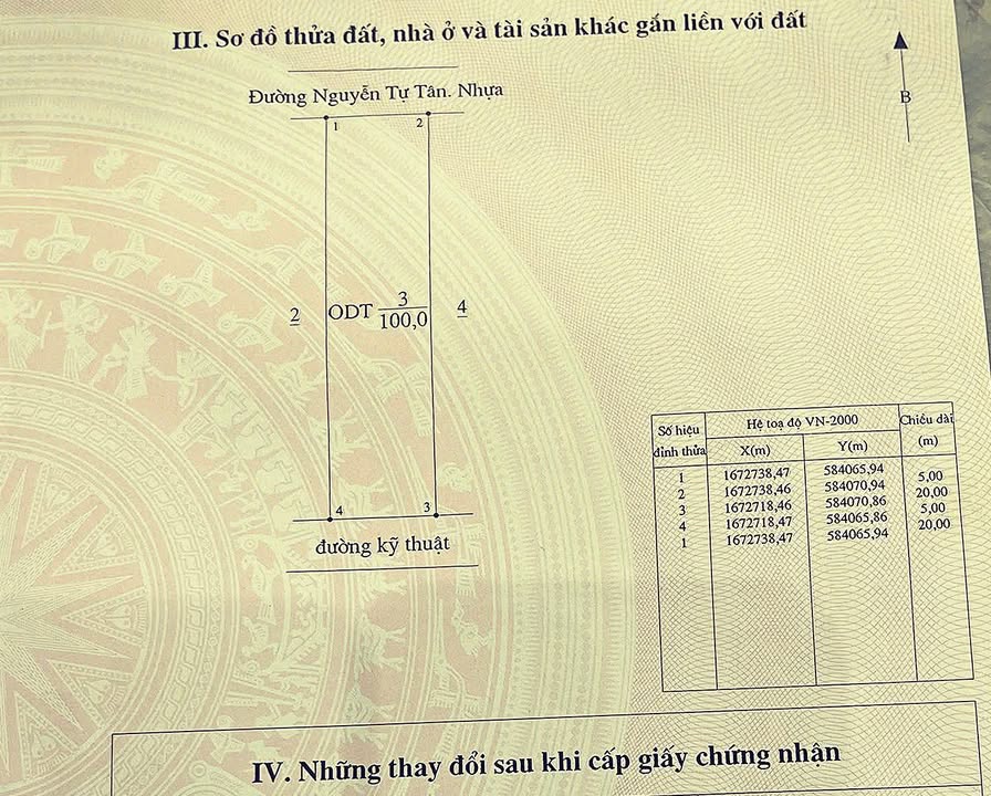 Đất nền mặt tiền đường Nguyễn Tự Tân, 100m² giá 3.2 tỷ - Cơ hội đầu tư tuyệt vời!