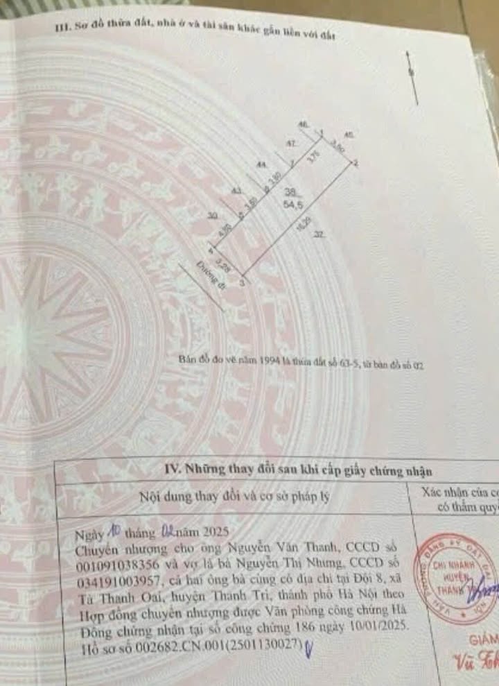 Đất nền Tả Thanh Oai, 55m² giá 4 tỷ - Mặt ngõ Thượng Phúc gần mặt đường!