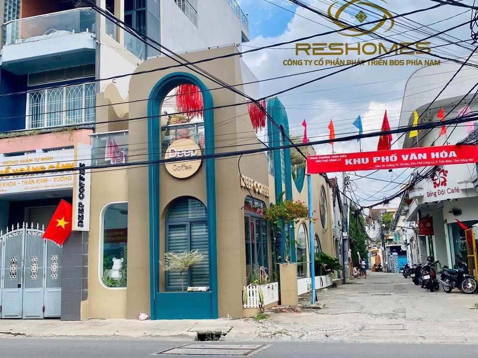 Cho thuê mặt bằng góc 2 mặt tiền đường Võ Thị Sáu, Biên Hòa 80m² - Thiết kế quán cafe cực chất!