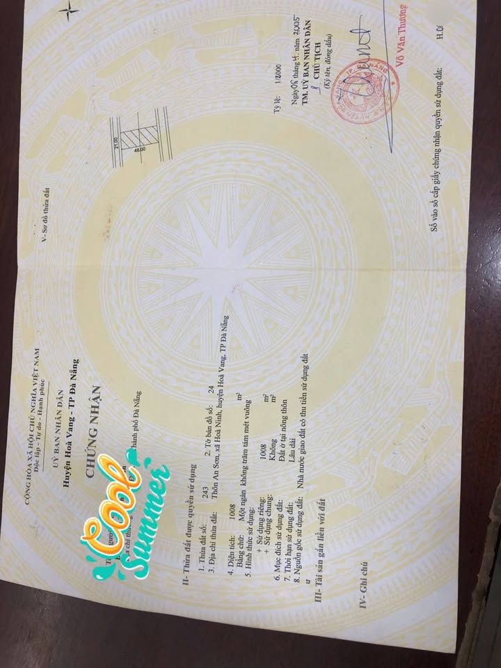 Đất nền Hòa Ninh Đà Nẵng 1000m² giá đầu tư - Bán gấp!