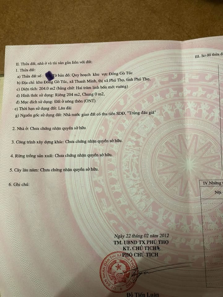 Đất chính chủ Thanh Minh 204m² giá 4 tỷ - Đường ô tô rộng rãi!