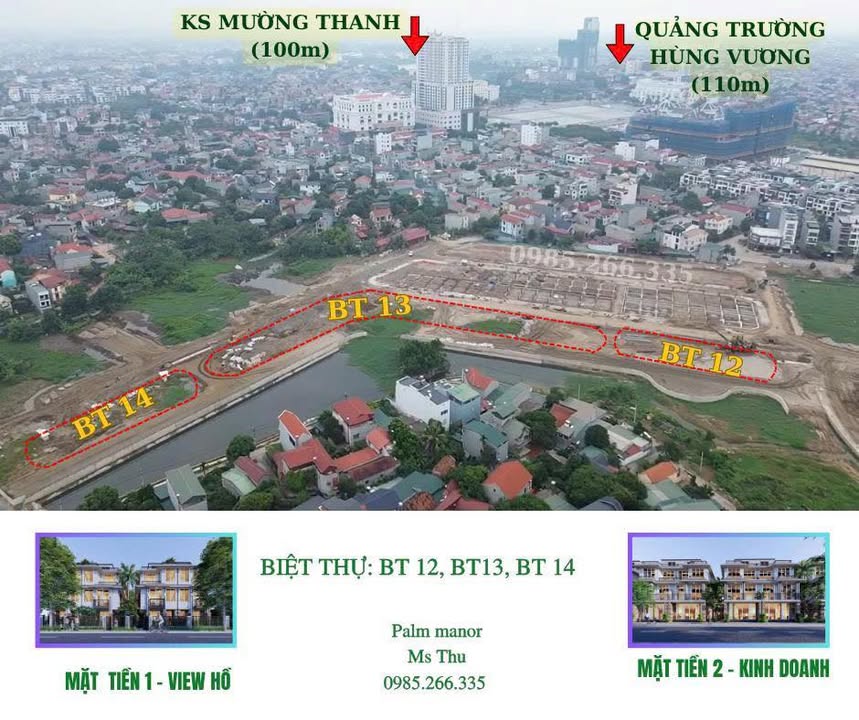 Biệt thự Townhouse Palm Manor Việt Trì 192m² giá chỉ 2 tỷ - Đầu tư sinh lời ngay!