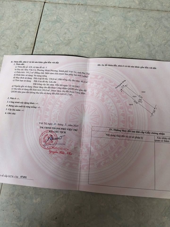 Đất nền phường Nông Trang, Việt Trì 195m² - Cơ hội đầu tư tuyệt vời!