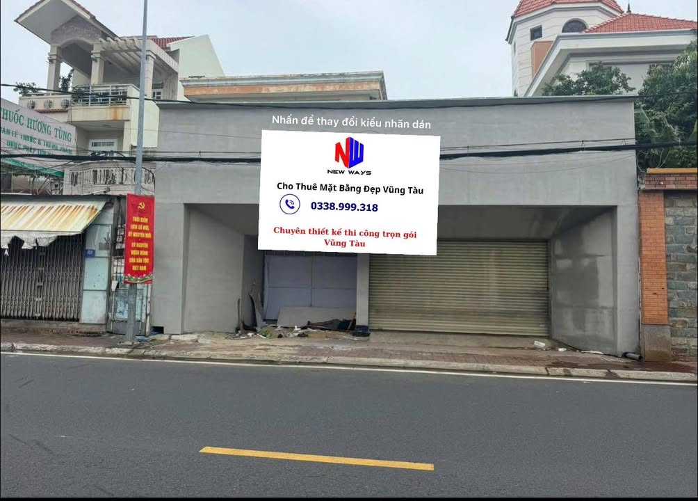Cho thuê mặt tiền Trương Công Định, Vũng Tàu 270m² - Vị trí đắc địa, kinh doanh sầm uất!