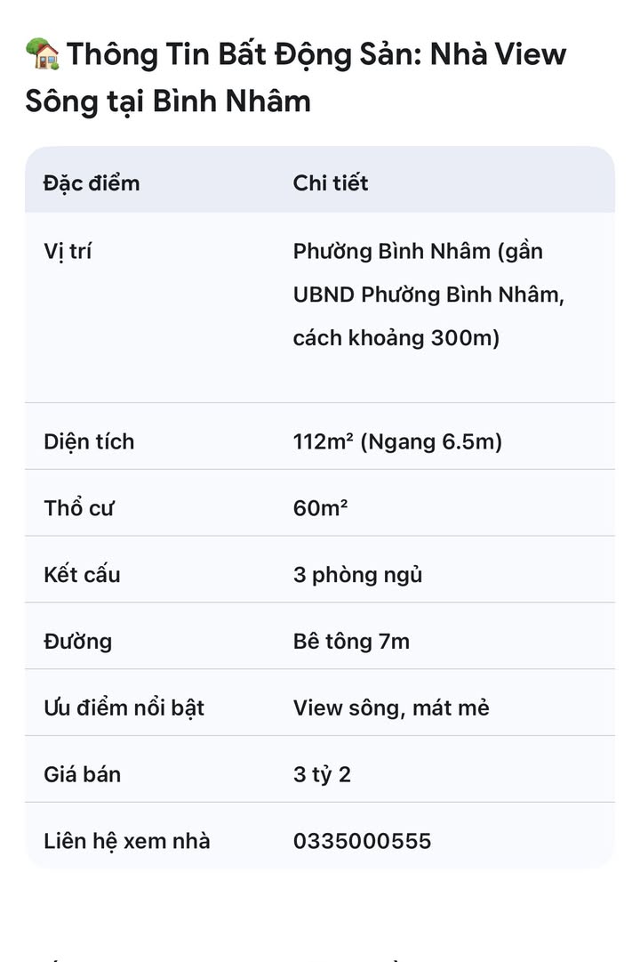 Nhà riêng tại Bình Nhâm, Thuận An 112m² giá 3.2 tỷ - View sông mát mẻ!
