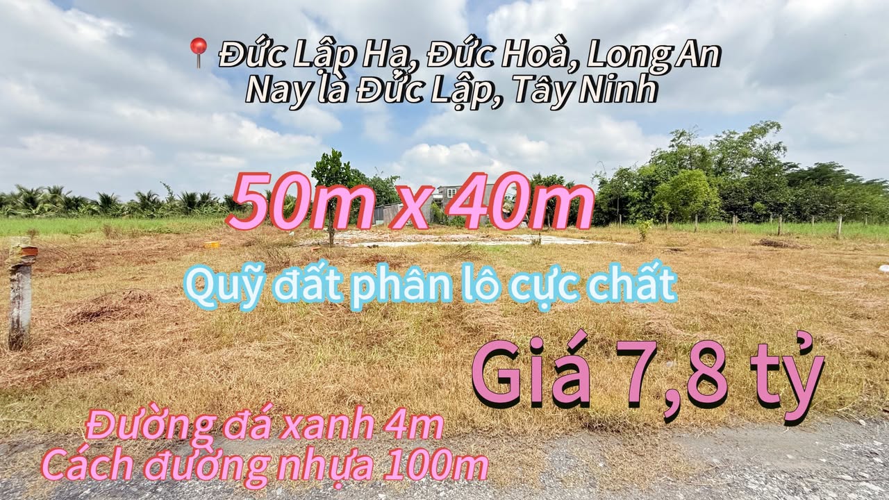 Đất thổ cư 2000m² xã Đức Lập Hạ, giá 7.8 tỷ - Đầu tư sinh lời ngay!