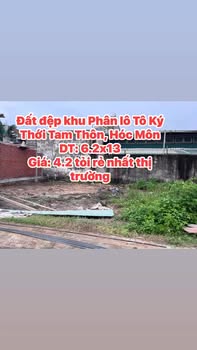 Đất nền Tô Ký, Thới Tam Thôn, Hóc Môn 80.6m² giá 4.2 tỷ - Đầu tư sinh lời ngay!