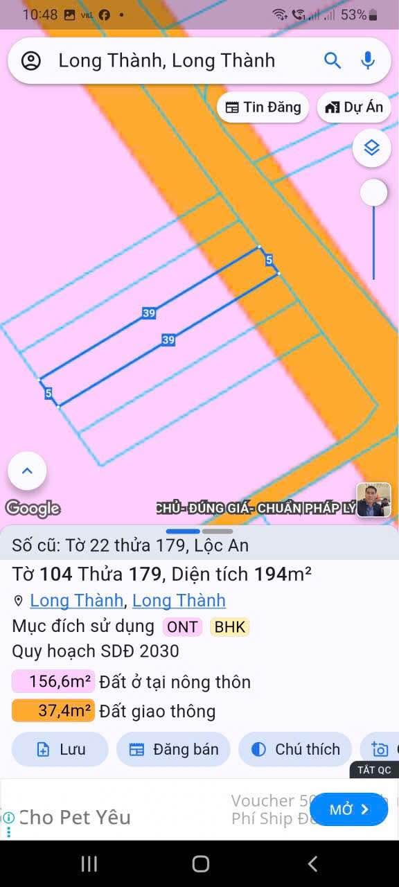 Đất nền Lộc An, Long Thành 195m² giá đầu tư - Sổ đỏ chính chủ!